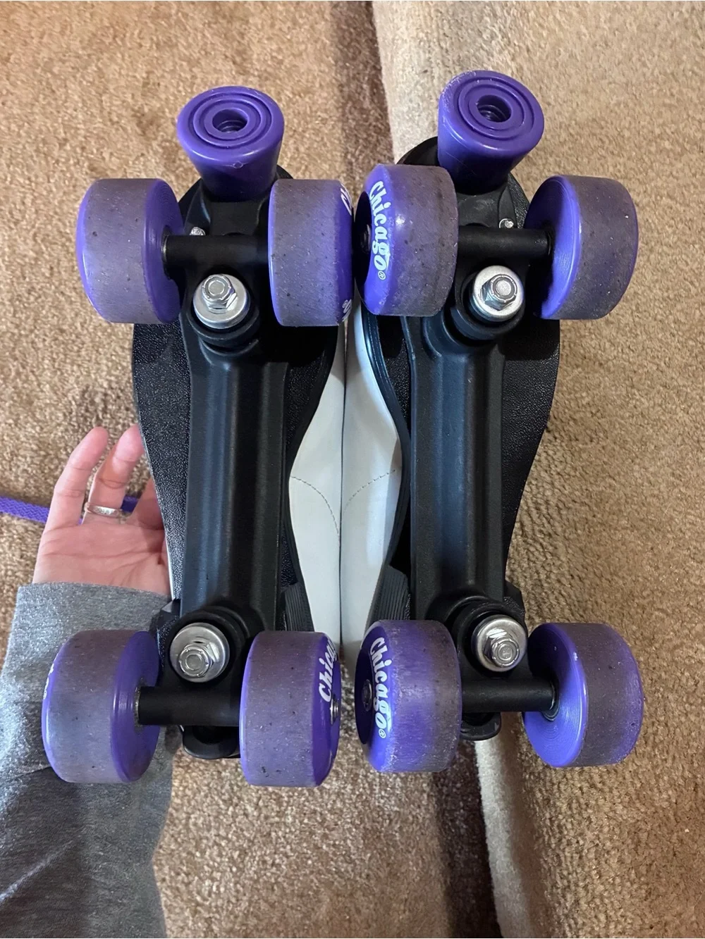Chicago Women's White Roller Skates with Purple Laces - Picture 6 of 8